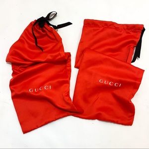 Authentic Red Gucci Dust Bags, Set of 2